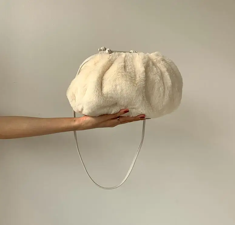AIMIYOUNG, женские сумки через плечо, дамские клатчи, дизайнерские меховые сумки, сумки через плечо для женщин, сумки-мессенджеры, Bolsa Feminina - Цвет: white