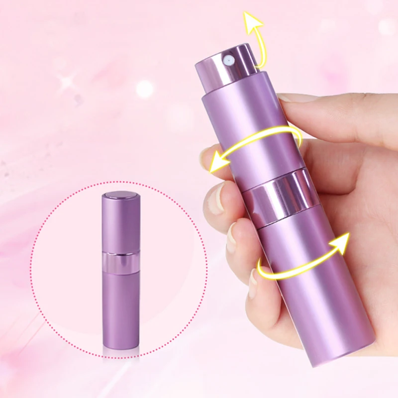 5-20ML metal aluminum Portable Refillable Perfume Bottle Cosmetic Container Empty Spray Atomizer Travel Sub-Bottle liner glass