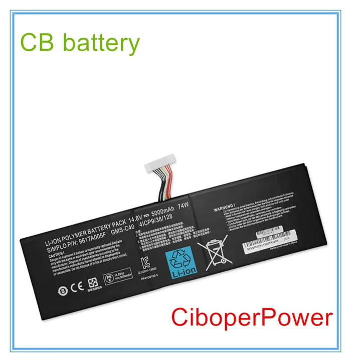 Оригинальные качественные Аккумуляторы для ноутбука Blade GMS-C40 RZ09-00991101 4ICP9/38/128