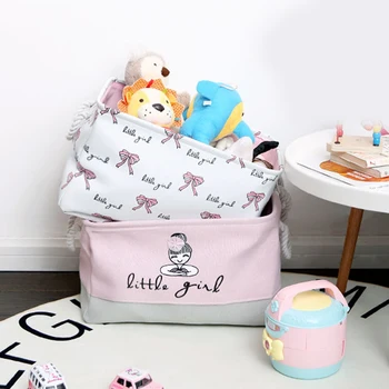 

New Foldable Laundry Basket for Dirty Clothes Pink Ballet Girl Toys Baskets Bag Organizer Kids Home Storage Washing Organization