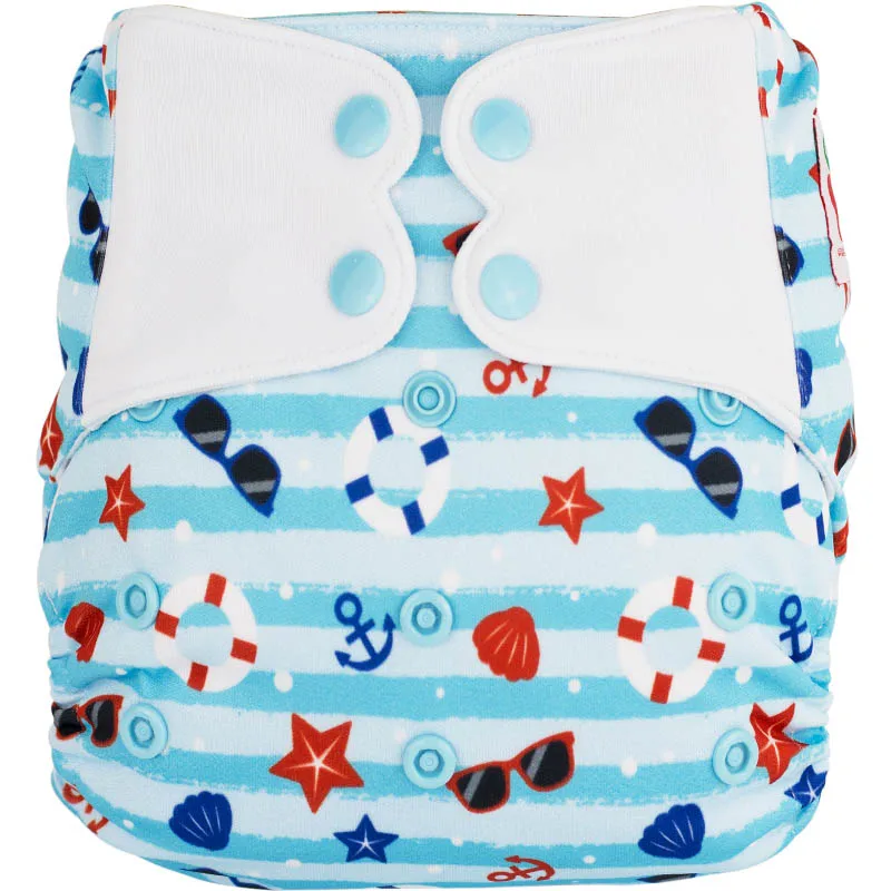 Все в одном ElfDiaper AIO высокое качество подгузник с пришитыми и пришитыми вставками - Цвет: A01Y35