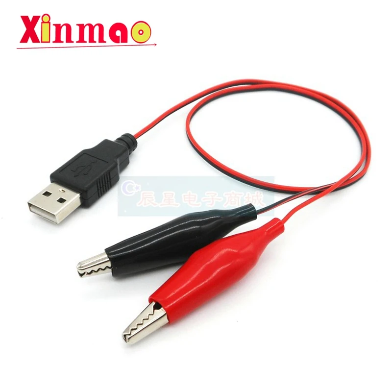 USB адаптер силовой линии для аллигатора клип тестовая линия DC5V DC источник питания
