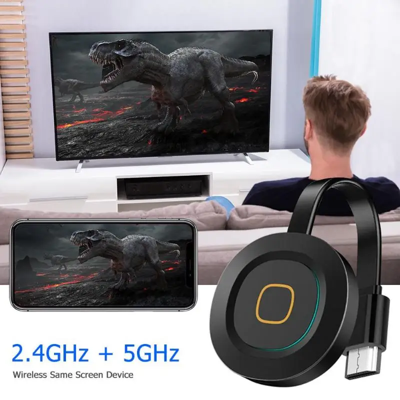  4K TV Stick 2.4G+5G Dual Band WiFi HDMI Wireless Display Receiver Dongle same screen HDMI same scre