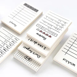Bloc Notes simple et mignon, 50 pièces, décoration pour Scrapbooking, fournitures de bureau, papeterie créative pour planificateur, Notes autocollantes 