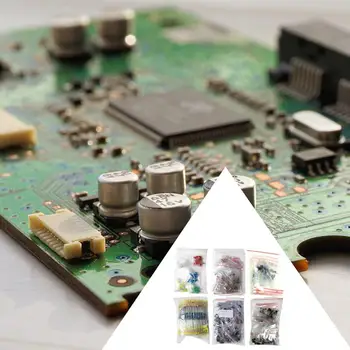 

1390PCS/lot Electronic Components LED Diode Transistor Capacitor Resistance Kit 5-Color LED diodes Set