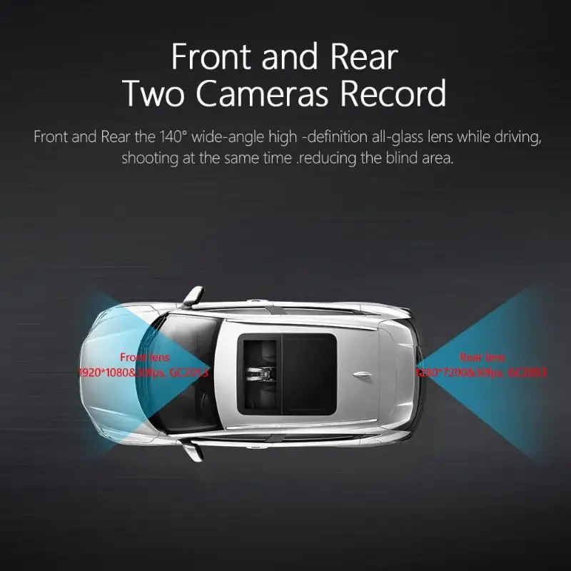 Anytek A7 9,6" 1080 P HD Автомобильная dvr камера зеркало заднего вида Dashcam двойной объектив поток медиа ночного видения ADAS видеорегистратор