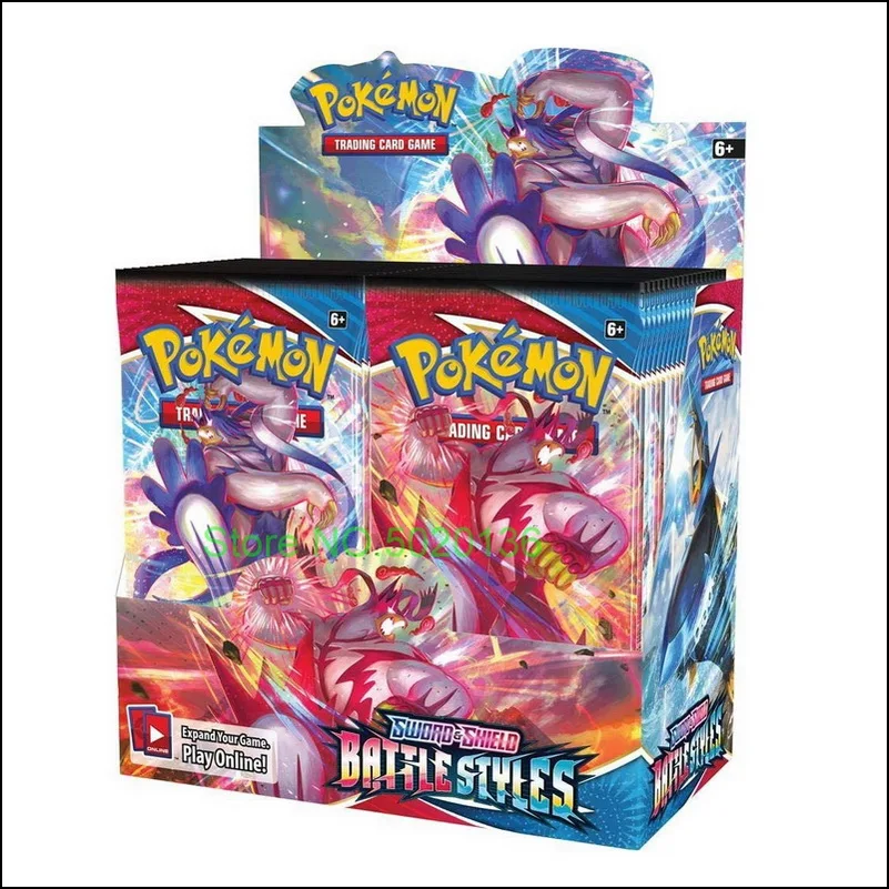Pokemon Sword And Shield-cartas de Pokemon selladas, 36 paquetes