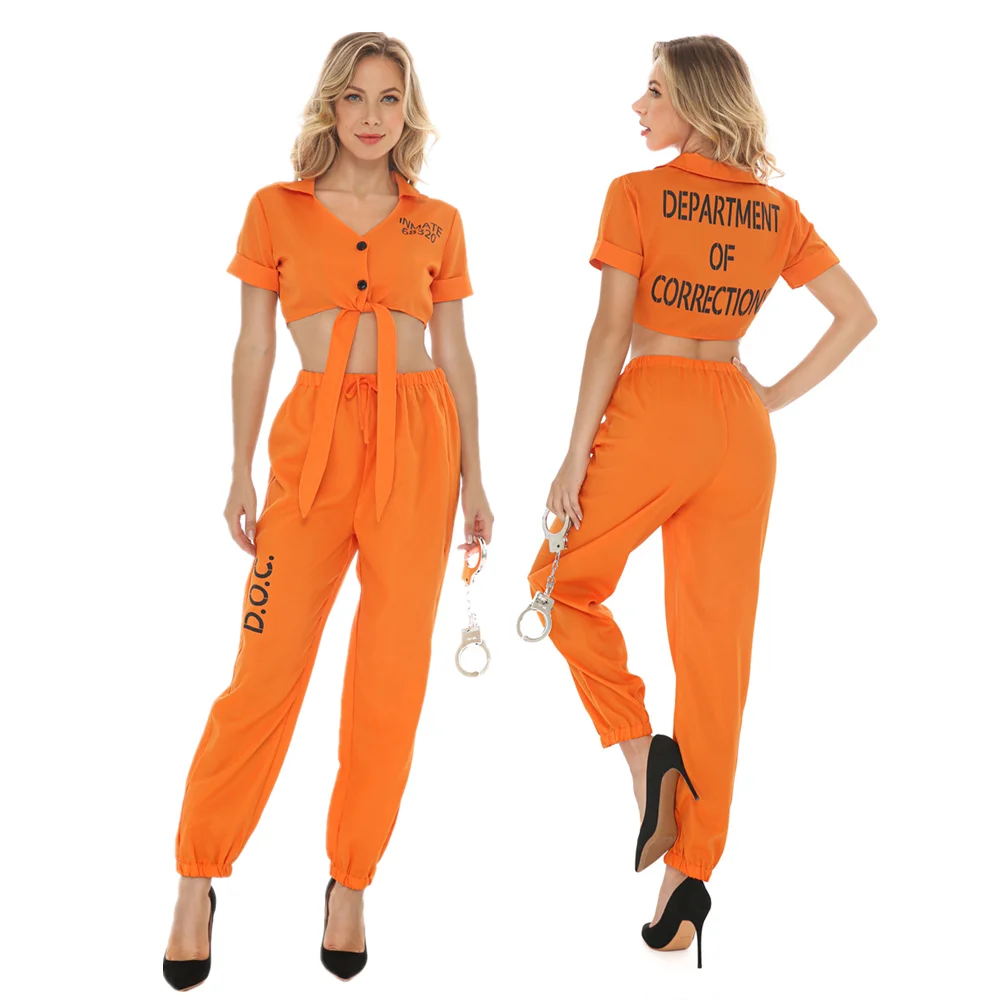 TH-MP Disfraz de preso de preso naranja para mujer y hombre, disfraz para  carnaval, fiesta temática, disfraz de pareja de gánsters para adultos  (disfraz naranja, 36) : : Juguetes y juegos