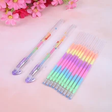 Для студентов DIY живопись флуоресцентные граффити пополнения чернил для школьных принадлежностей 2/10 шт./лот мульти Цвет Радуга хайлайтеров Заправка для гелевой ручки