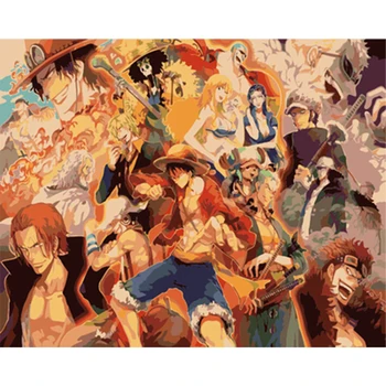 

Fox Bunny Picture Painting By Number Animal Handpainted Oil Painting on Canvas Wall Pictures for Living Room Decoration Framed