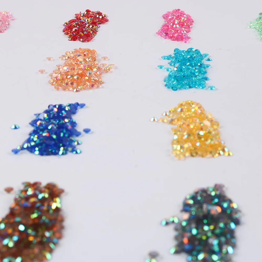 Description Picture 2 of itemBULK Wholesale Jelly AB Flatback Resin Rhinestones Candy Cab Color 3D Nail Art DIY Deco Bling Kit Supplies Embellishment