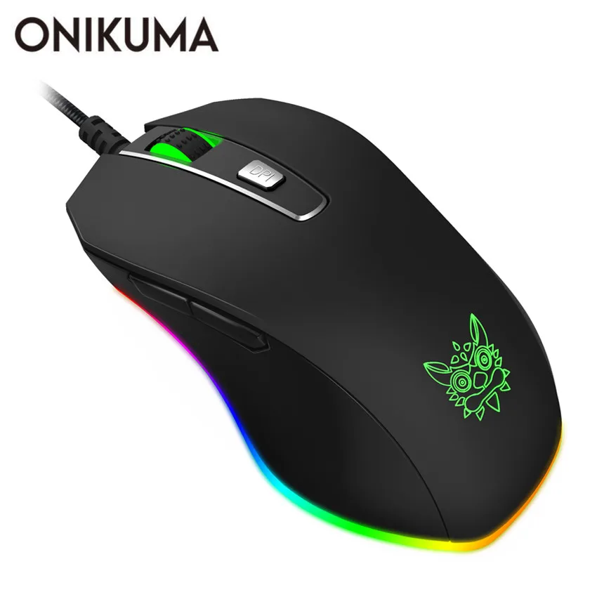 Проводная игровая мышь ONIKUMA CW60 8000 DPI мышка с 6 кнопками светодиодный дизайн цвета