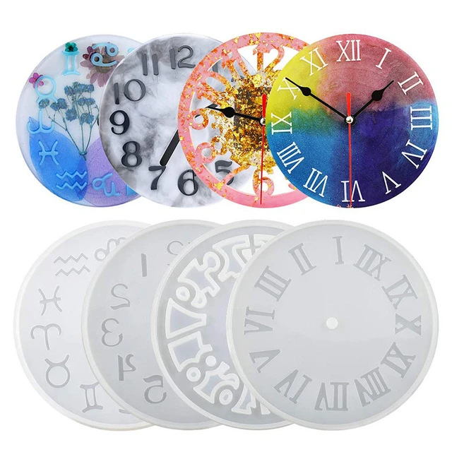 Resin Mold Large Round Clock Resina Epoxy Molds Silicone Wall Decor Arabic  Roman Clock Dial Room Hanging Ornaments DIY Crafts - AliExpress