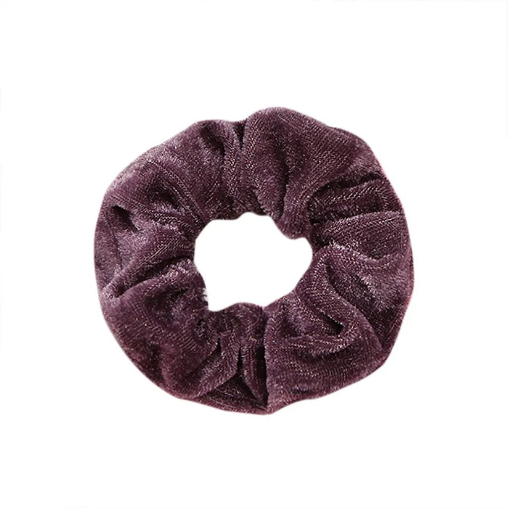 A 1 шт. Velluto Scrunchies Fasce Accessori Per Capelli Donne Ragazze Capelli Elastici Cravatta In Gomma anello corda per cape - Цвет: A