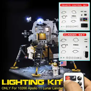 

Classic/Remote Control LED Kit Light Lighting Set 10266 Apollo 11 Lunar Lander Building Bricks Toys(Model Not Included