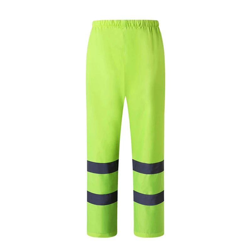 

High Visibility Hooded Long Sleeve Jacket Pants Kit Reflective Rain Suit Windproof Waterproof Construction Safety Raincoat kit