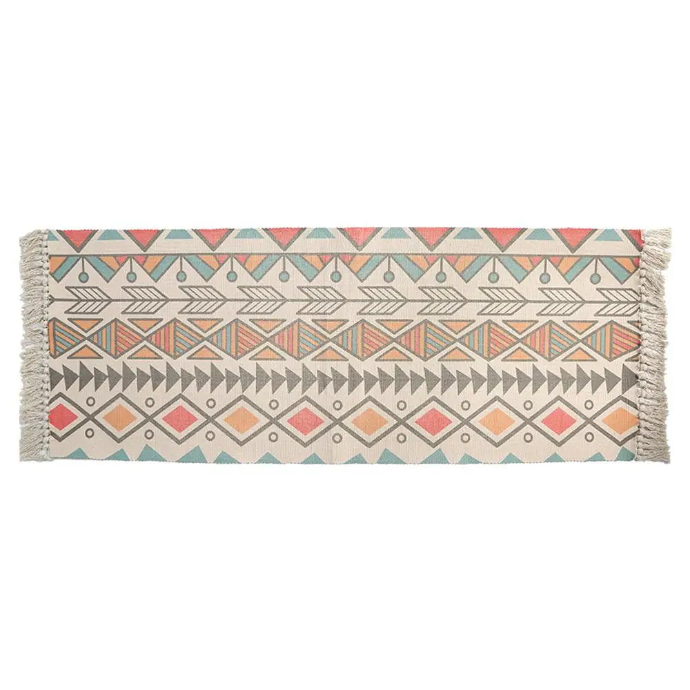 

Cotton Carpet Decorative Mat Multi Size Indian Style Dining Room Floor Kitchen Fresh Contracted Carpet Bedroom Sofa Decoration