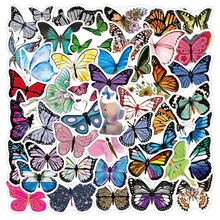 

10/30/50PCS Colorful Butterfly Graffiti Stickers Luggage Laptop Motorcycle Water Cup Cartoon Children Stickers Wholesale