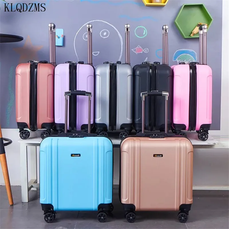 KLQDZMS 20 дюймов ABS+ чемодан на колесах из поликарбоната Дорожный чемодан с кодовым замком сумка багаж с Спиннер