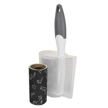 

New Lint Remover with Brush Sticky Lint Roller with Cover Pets Hair Removal Roller Dog Cat Hair Sticky Lint Dust Hair Remover