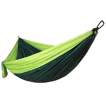 

Single Double Hammock Adult Outdoor Backpack Travel Survival Hunting Bed Portable 2 With 2 Carabiner