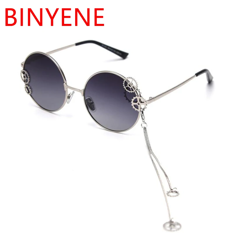 Trendy Clear Lens Round Sunglasses Ladies Unique Oversized Glasses Car Driving Polarized Female Luxury Designer | Аксессуары для
