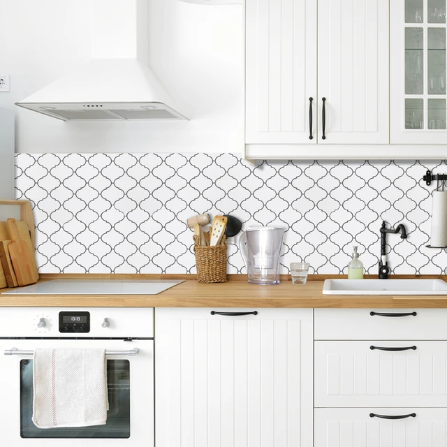 Mosaci-azulejos de pared antisalpicaduras para cocina, pegatina 3D de  azulejo de Metro, pelar y pegar, 12x12 pulgadas - AliExpress
