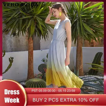 

Vero Moda Women's Summer Sundress Two-piece Gradient Gauzy Pleated Dress | 31927A538