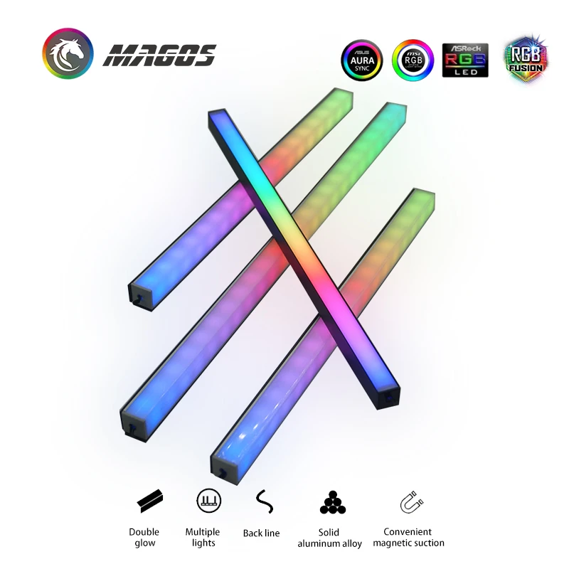 Symphony Chassis Lights Magnetic RGB Strip 40CM Pollution Atmosphere 5V or 12V ASUS AURA SYNC