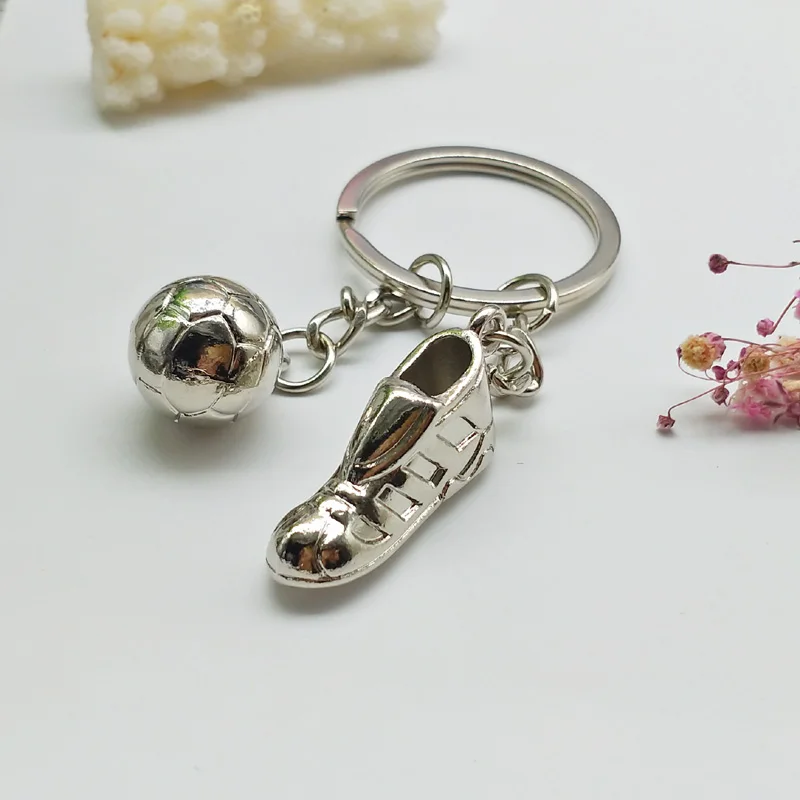 

Football Ball Keychain -High Quality Soccer Shoes Stainless Steel Metal Key Ring Key Chains Ring Gift #17075-1