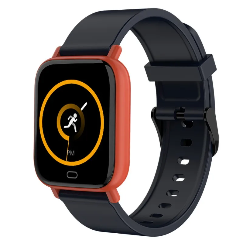 orange Смарт-браслет для Bluetooth 5,0, 1,3 дюймов TFT цветной экран Шагомер измеритель температуры кровяного давления монитор сна спортивный браслет - Цвет: orange