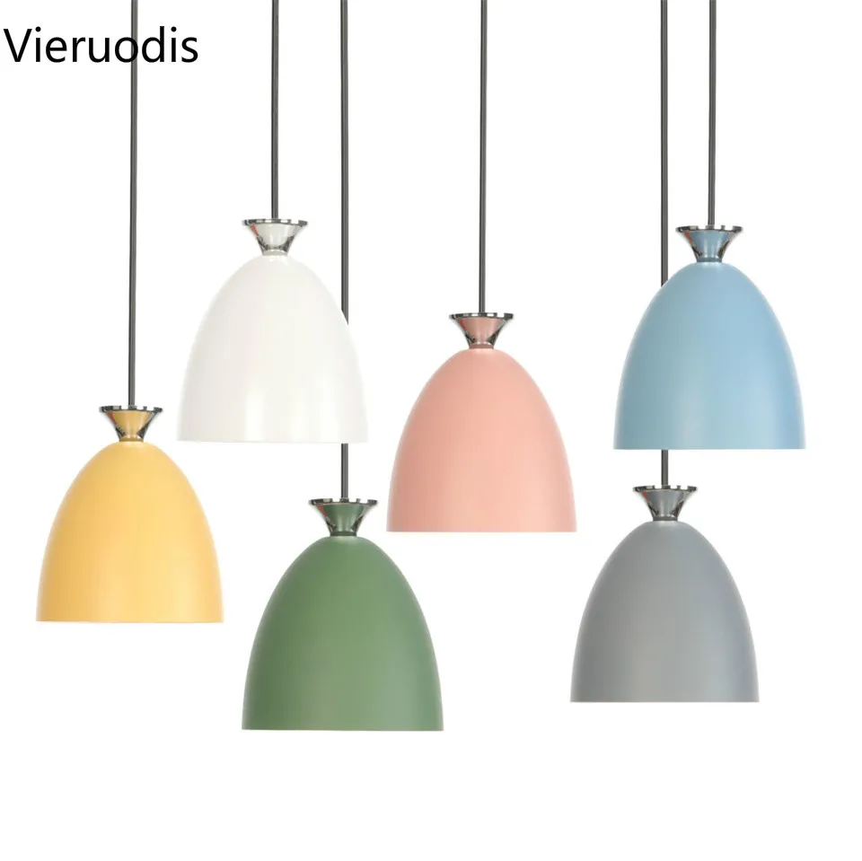 

Pendant Light lamp Creative Restaurant lampshade Living Dinning Room Bar Coffee Shop Modern Hanging Lighting Colorful Macaron