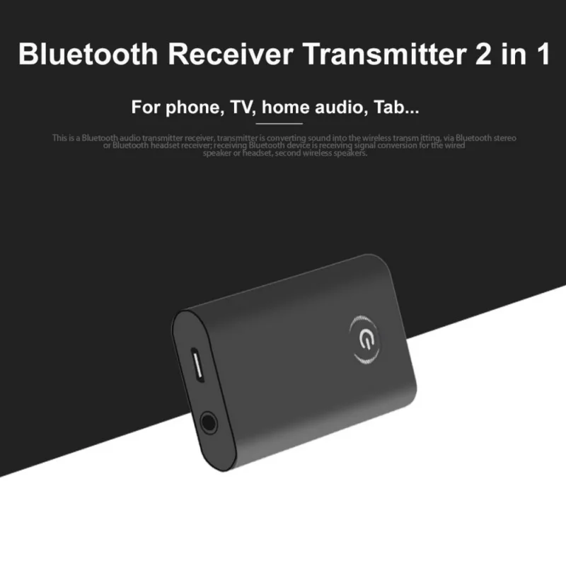 

Wireless B9 Bluetooth Transmitter Receiver 3.5mm Stereo Audio Adapter Output for Headphones TV PC 2 in 1 Transceiver Adapter