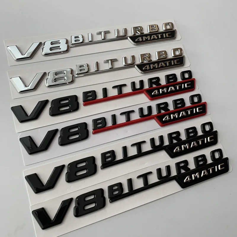 Только Mercedes V8 BITURBO4matic Fender Боковая этикетка V8 Emission standard E-Class Refit AMG Логотип Стикер