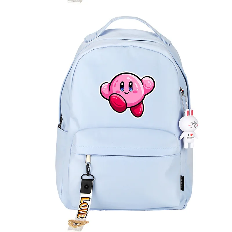 Kirby Женский Милый Рюкзак Kawaii Bookbag розовые сумки на плечо для девочек школьные сумки нейлоновые водонепроницаемые дорожные сумки аниме Rugzak - Цвет: 12