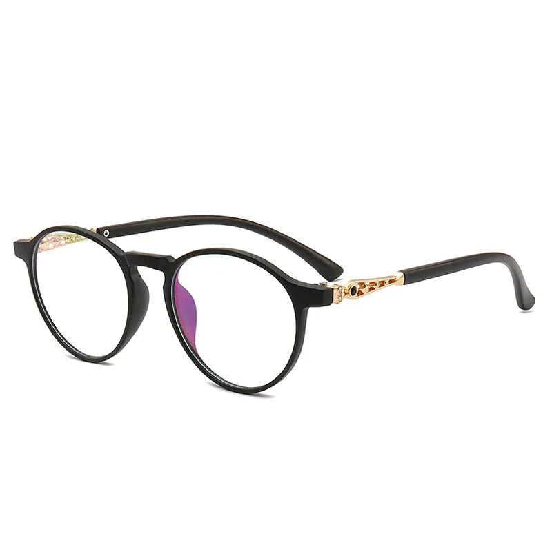 Elbru Anti Blue Light Blocking Computer Glasses Women TR90 Anti Blue Ray Filter Clear Lens Eyeglasses Frame Female Spectacles - Цвет оправы: Matte Black