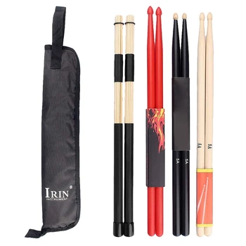 

IRIN 5A Practice Drum Stick with Bag,Including 4 Pair Sticks