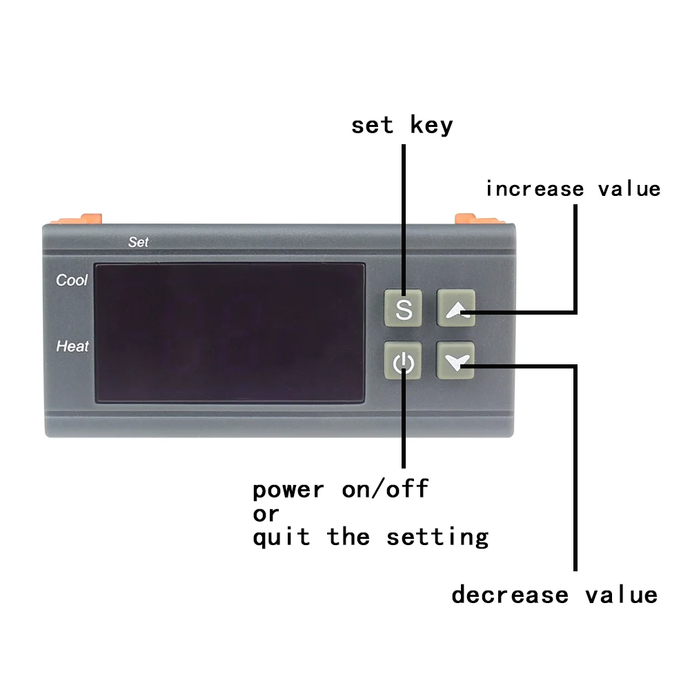 CTlite Digitaler Temperaturregler Temperaturregelung Celsius Thermostat mit Sensor 2 Relaisausgang LCD Display 