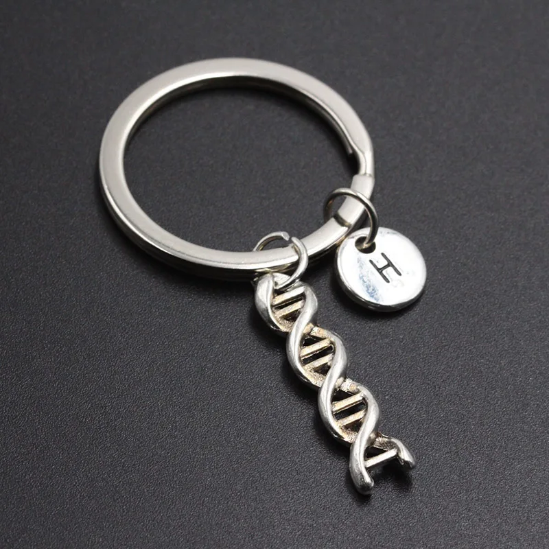 Новинка 2020 года. Брелок с надписью DNA Gene Sequence A Z для лучшей подруги. Модный брелок