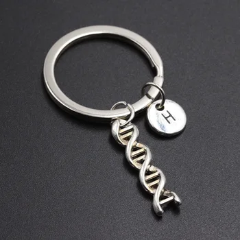 

2020 New DNA Gene Sequence A-Z Letters DIY Keyring For Best Friend Couple Boyfriend Girlfriend Men Women Fashion Keychain