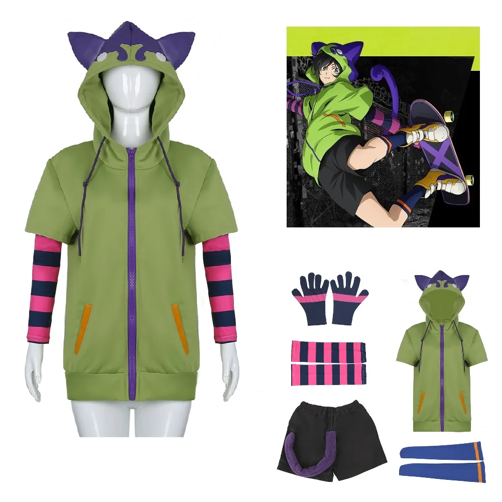 

SK∞ Anime SK8 the Infinity SK∞ MIYA Cosplay Costume With Tail Socks Full Set Uniform Miya Lovely Halloween Cosplay Outfits