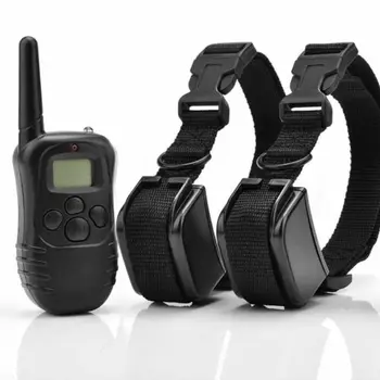 

300M Remote Electric Shock 100Level Vibration Rechargeable Rainproof Pet Dog Training Collar With LCD Display, for 1 or 2 dogs