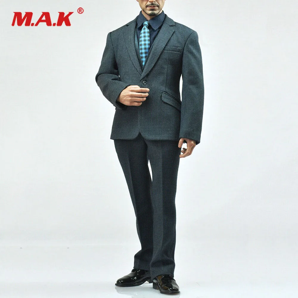 1/6 масштабная Мужская фигурка аксессуар костюм POPTOYS X21 Тони Старк бизнес костюм синий цвет модель для 1" фигурка тела