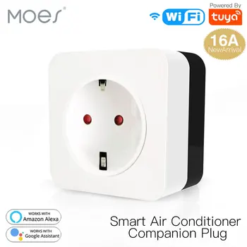 

WiFi Smart 16A Air Conditioner Companion IR Remote Controller Wall Plug Smart Life Tuya App Control Work with Alexa Google Home