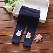 Детский жакет из денима для девочки; леггинсы осень новые продукты в Корейском стиле резьбы нижнее белье с рисунком из мультфильма трусы Штанишки для малышей Slim Fit бутик детская одежда