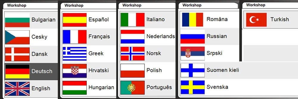 DS CDP TCS 150 Language