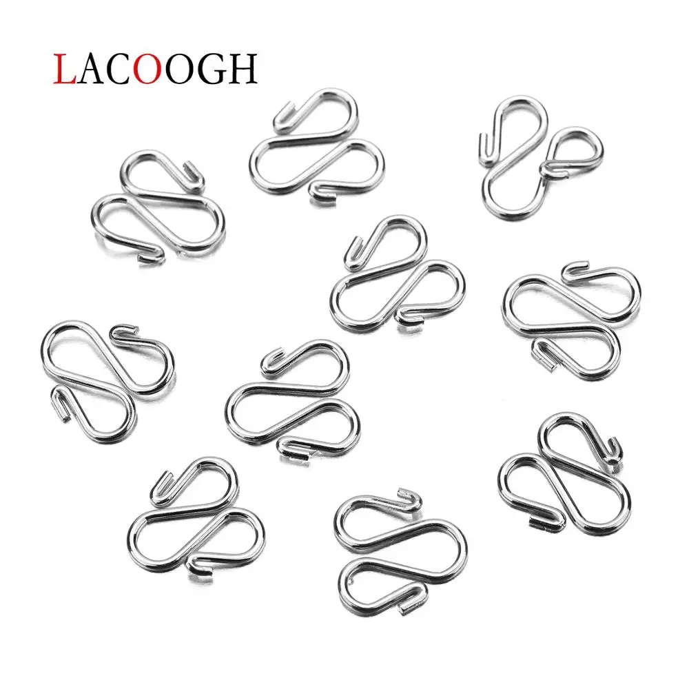 

30 шт./лот 13 мм из нержавеющей стали W-shape браслет ожерелье хвост цепи застежки соединители DIY ювелирных изделий фурнитура Аксессуары