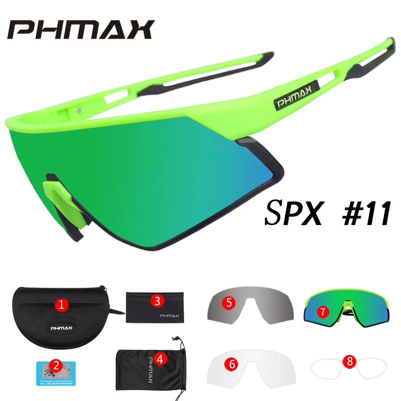 Colors 11 PHMAX сверхлегкие поляризованные велосипедные солнцезащитные очки на открытом воздухе велосипедные очки мужские и женские велосипедные солнцезащитные очки велосипедные очки - Цвет: Colors 11