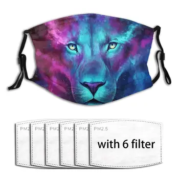 

Anti Haze Purple Blue Powerful Lion Windproof Face Mask Carbon Filter Nose Mouth Mask Daily Mask Respirator Mouth Cover