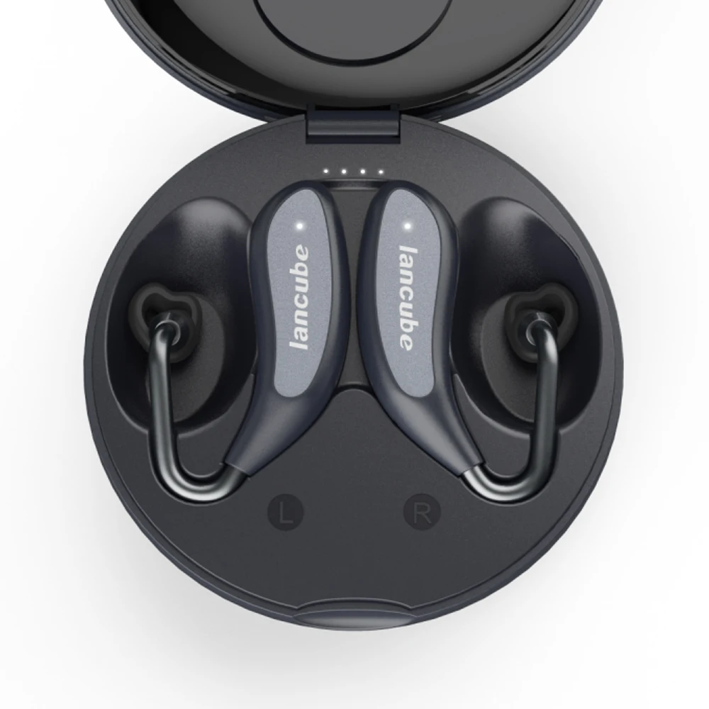 

Lancube BT5.0 True Wireless Earphone EarHook Wireless TWS Earphone for Sports with Wireless Charger